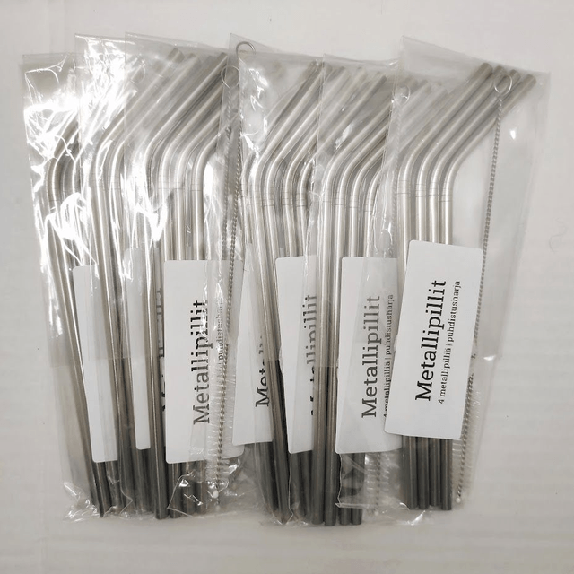 Taivutettu metallipilli  + puhdistusharja (7kpl)